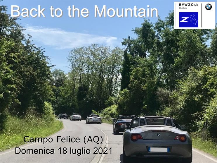Domenica 25/07/2021 “Back to the Mountain – ATTENZIONE – CAUSA MALTEMPO L’EVENTO E’ STATO SPOSTATO A DOMENICA 25 LUGLIO